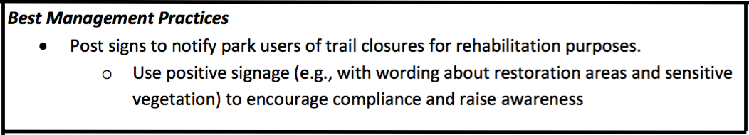 Unofficial Trail Use Solutions